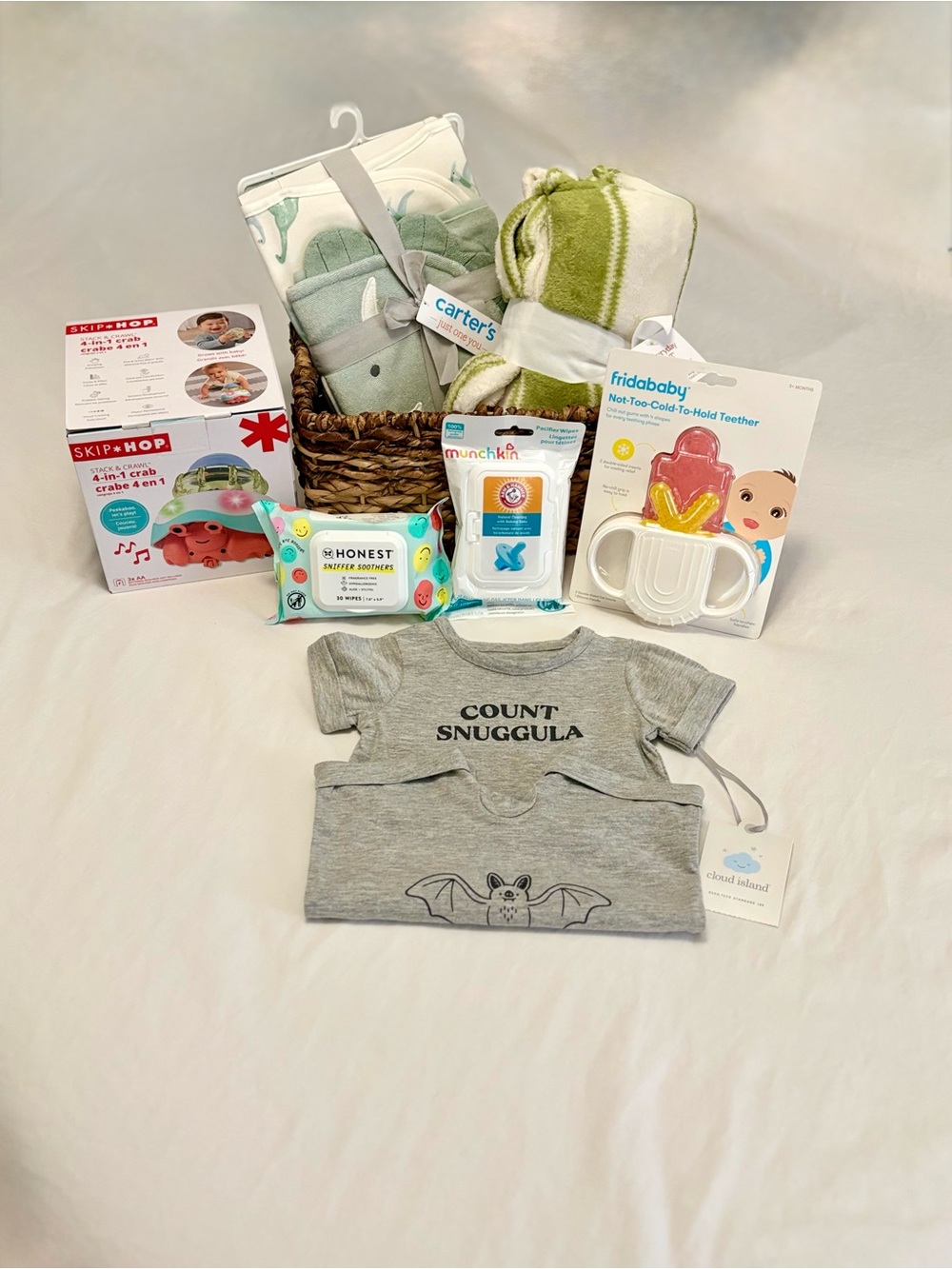 Baby Gift Baskets - Carter Cloud Island Fridababy Skip Hop Munchkin Honest